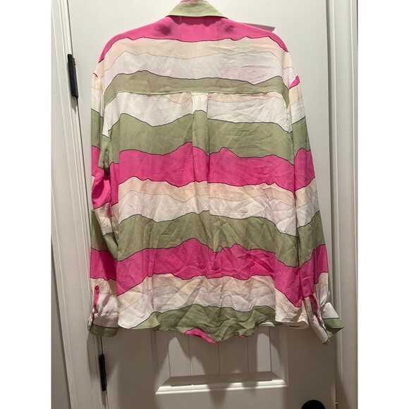 Pippa The Label Kimberly Striped Shirt Size Medium - Picture 5 of 6